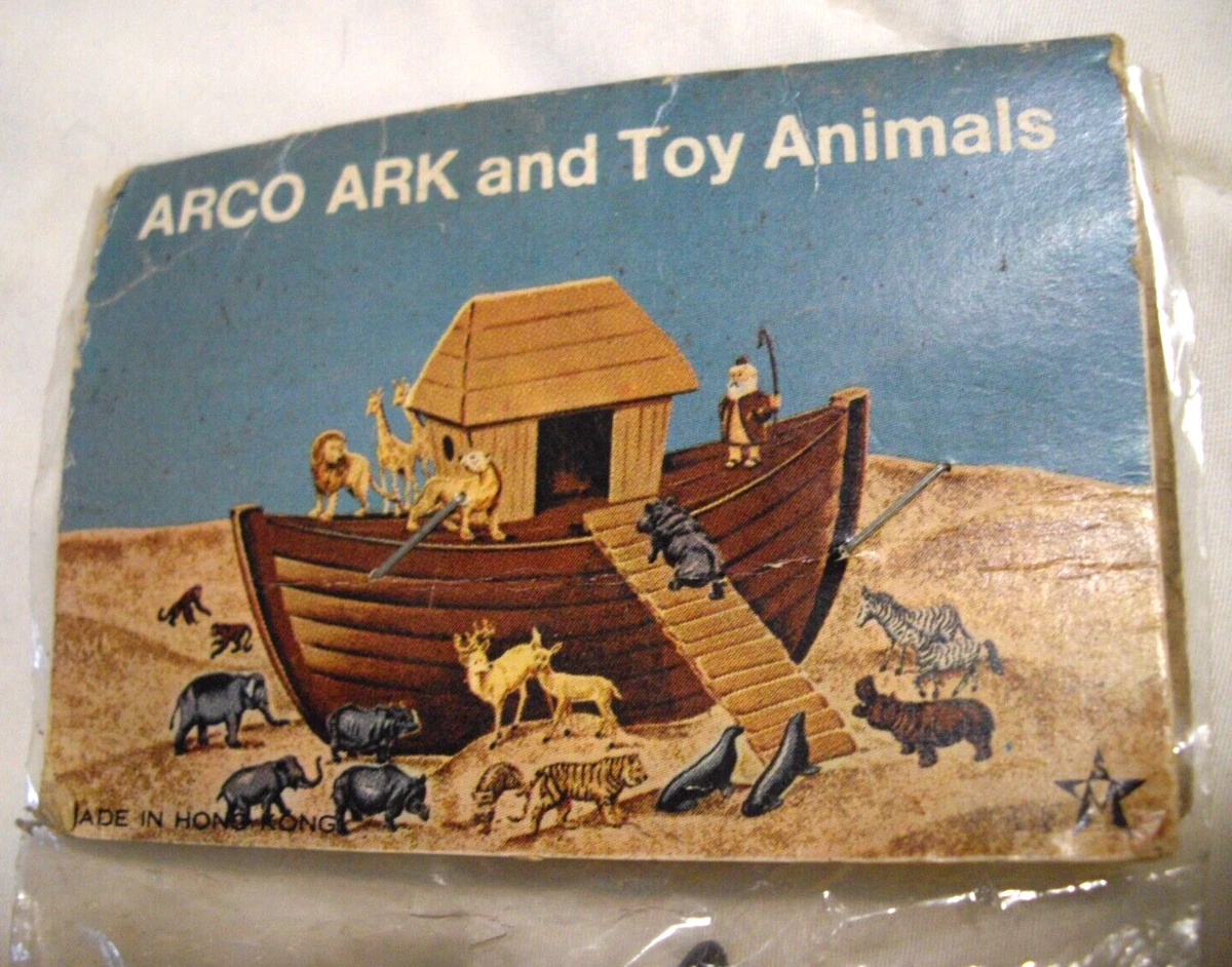 1970s ARCO GAS STATION NOAHS ARK PLASTIC PLAY SET ANIMALS SEALED