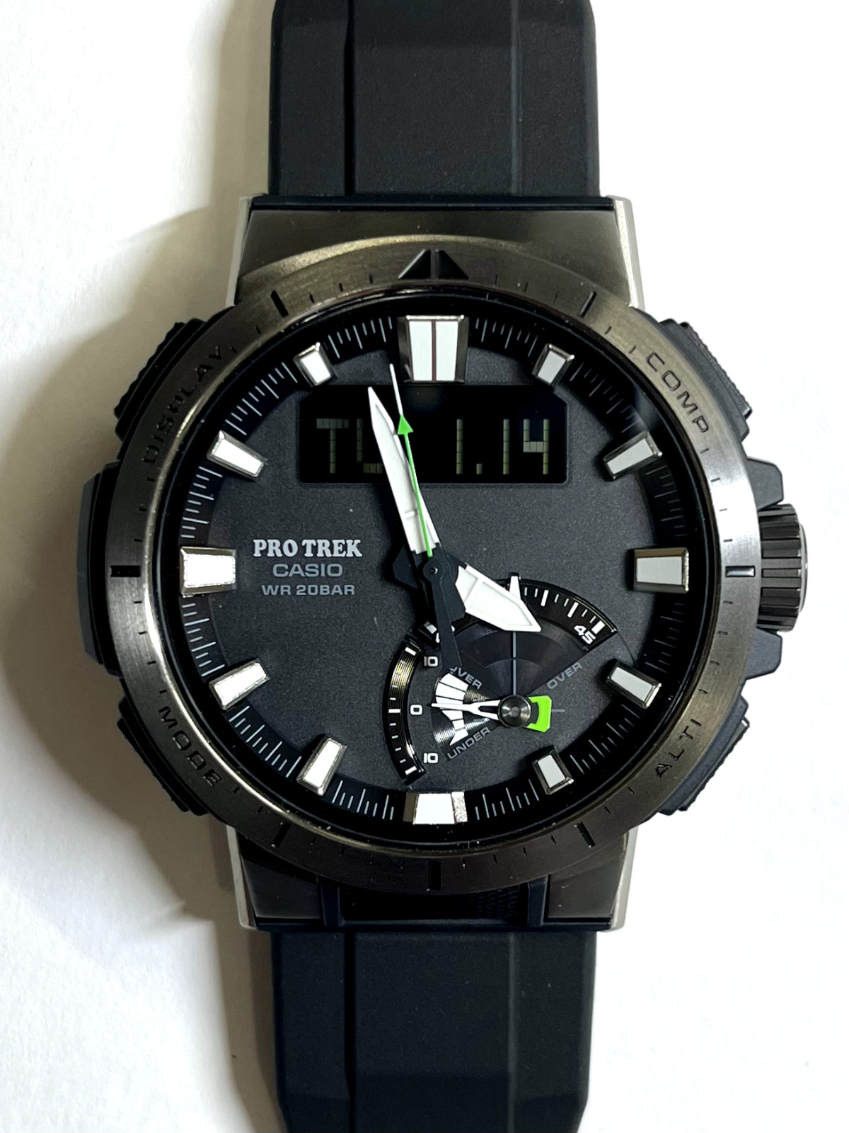 CASIO PRO TREK PRW-70Y-1JF Black Multi Field Line Solar Atomic Men