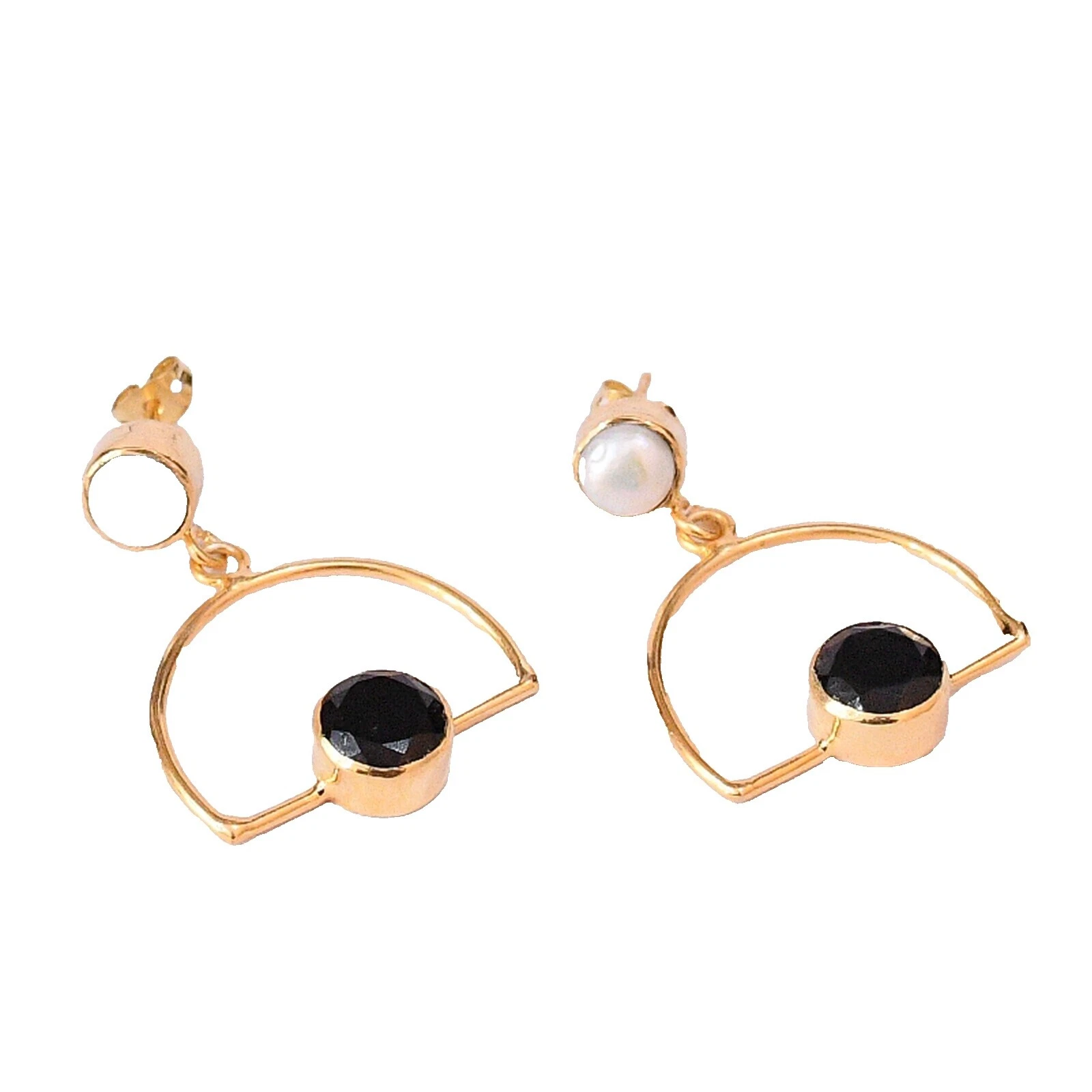 Pendientes de Moda Perla Natural negra