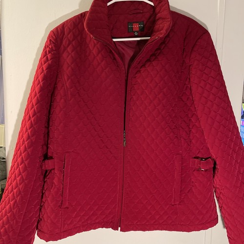 Gallery New York Womens Maroon Quilted 