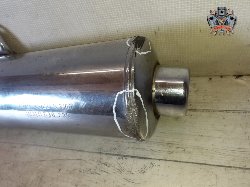 SILENCIEUX ECHAPPEMENT GAUCHE GUZZI 750 NEVADA DE 2000 à 2004 - REF : 125 - Photo 2/4