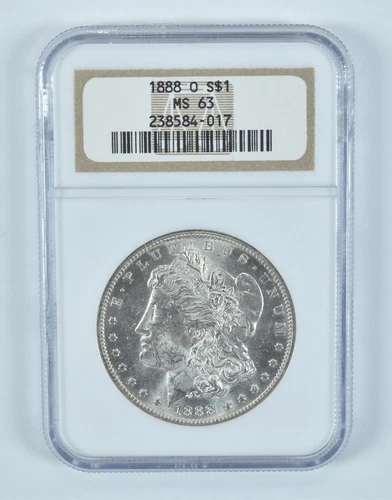 1888-O Morgan Silver Dollar MS63 NGC Brown Label