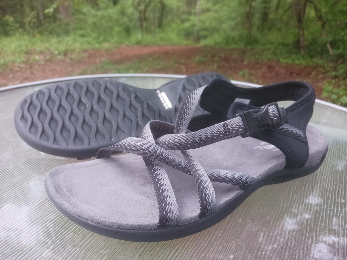 Women s Merrell Water Sport Sandals Shoes Black Charcoal Size 7 38