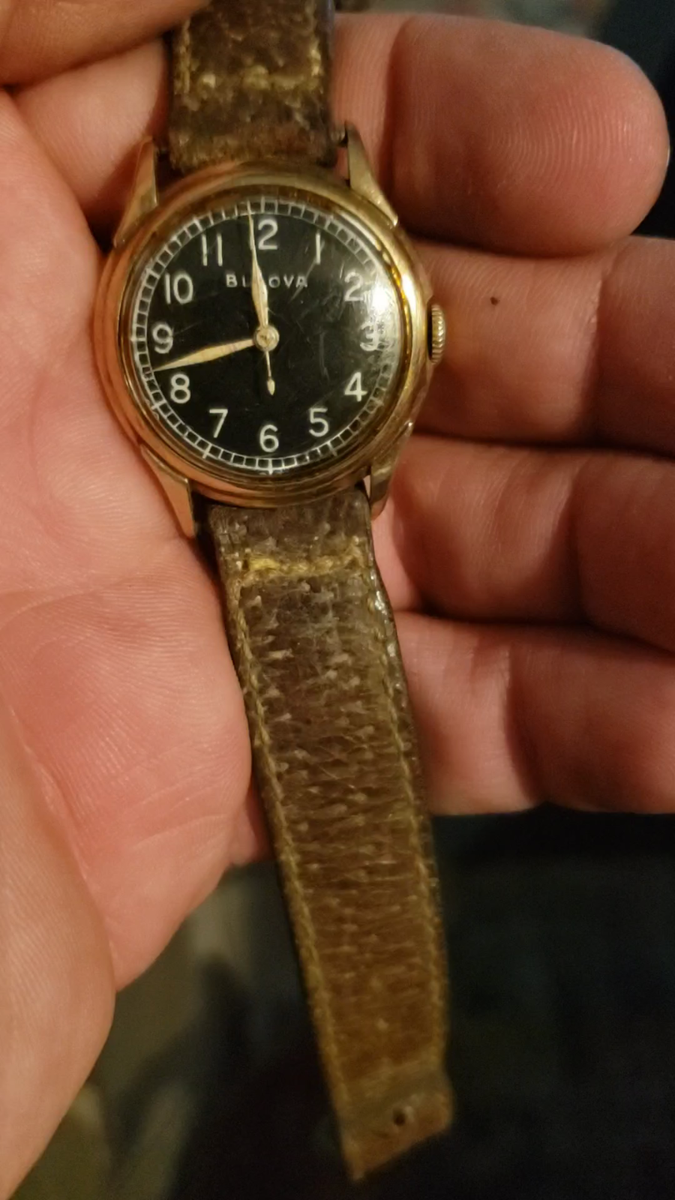 Original US WWII Type A-11B USAAF Wrist Watch by Bulova. Rare