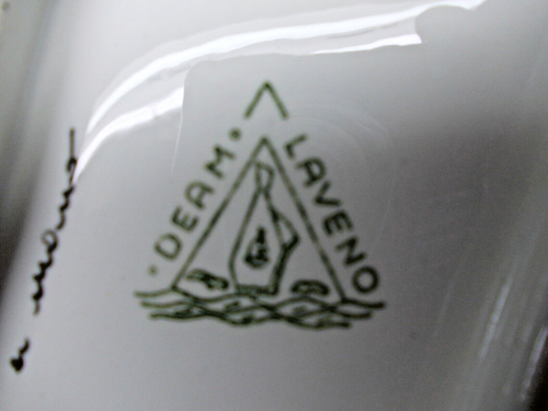 VECCHIO SVUOTA TASCHE IN CERAMICA LAVENO DEAM CON MANICO IN OTTONE - Picture 6 of 8