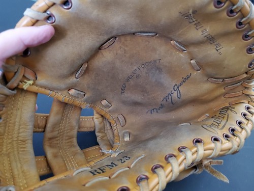 Rawlings Mark McGwire RFM23 1st Baseman LHT Glove Deep Well Pocket Edge U Cated - Picture 8 of 8