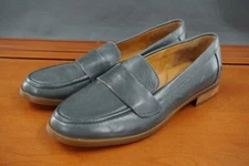 Born Apron Toe Women's 9.5 Gray Leather Slip On Casual Comfort Loafers Shoes