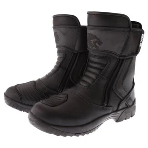 BKS Storm WP Short Motorcycle Boots Black Waterproof