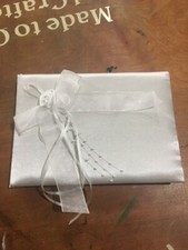 WEDDING GUEST BOOK SATIN IVORY 56 PAGES 8.5 IN X 6 IN NEW IN BOX