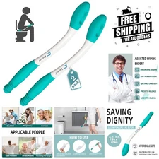 Ergonomic Toilet Aid Wiper - 15.7" Comfort Tool for Personal Hygiene Dignity