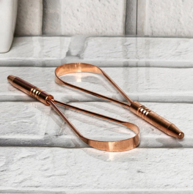 Pure Copper Tongue Scraper Cleaner Set of 2 Personal Care Men Women ...
