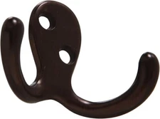 Hillman Hardware Essentials 852902 Double Clothes Hooks Antique Bronze
