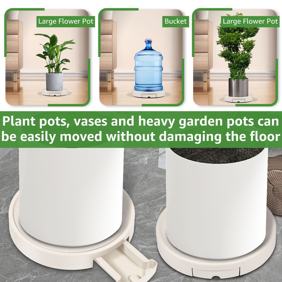 Plant Stand with Wheels 13.2 Inch Rolling Plant Stands with Water