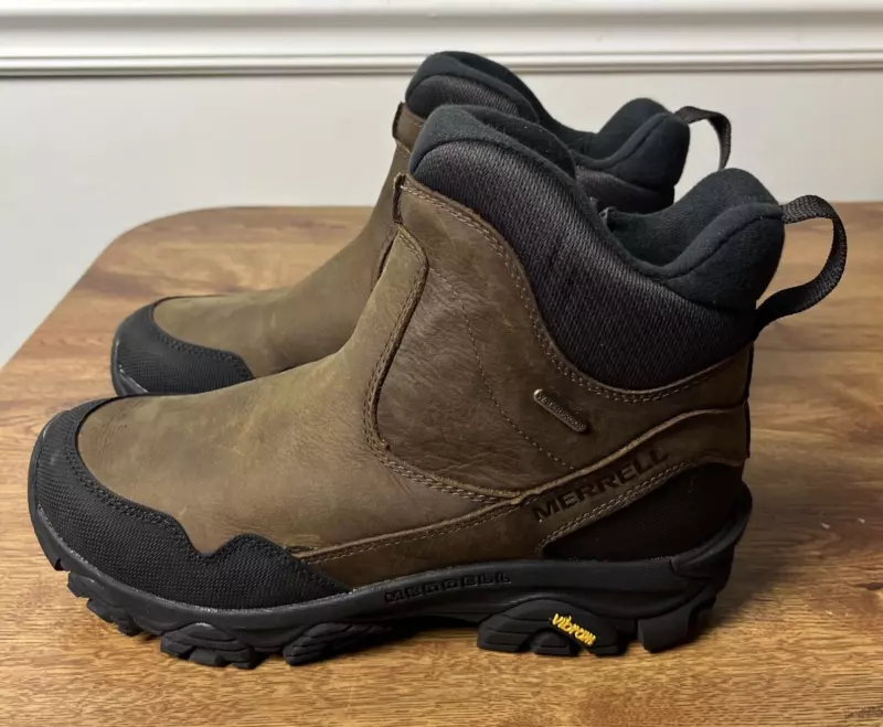 merrell coldpack 3 thermo tall waterproof zipper earth boots