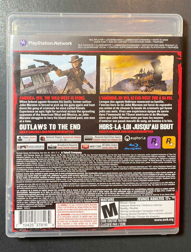 Red Dead Redemption [ First Print Black Label ] (PS3) USED