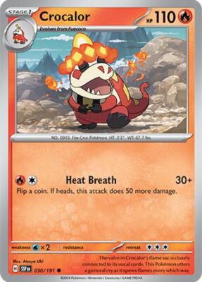 Crocalor 030 Pokemon TCG SV08: Surging Sparks Common Regular NP | eBay