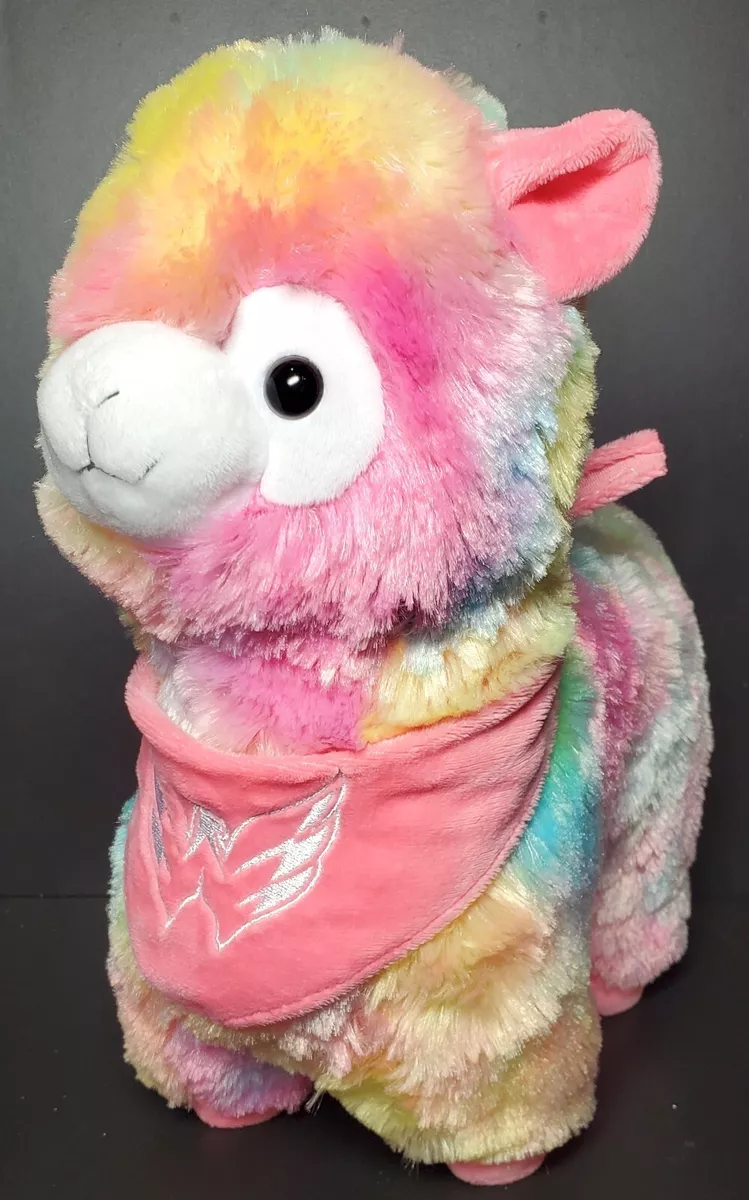 Washington Capitals Rainbow Bandana Llama Plush Toy
