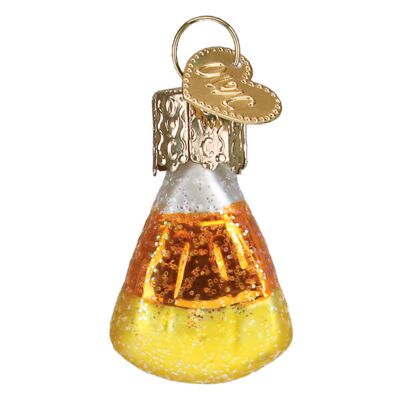 Old World Christmas Blown Glass Ornament for Halloween, Mini Candy Corn