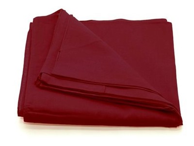 Set of Twelve Square Burgundy Napkins with Hemmed Edges 100% Cotton