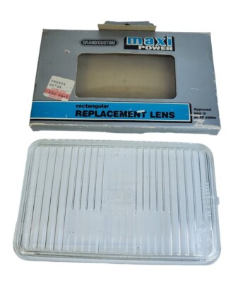 New Old Stock JDM Rectangle Clear Glass Fog Light Lens 908-CF IPF Halogen MAXI