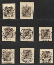 Marshall Inseln Einzelwert der Minr. 7 a je Luxus Briefst&uuml;ck Daten/ ZS/ Rand