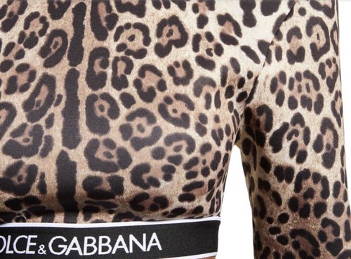 New $895 Dolce&Gabbana Leopard-Print Strong-Shoulder Cropped Sweatshirt 12 US - Picture 5 of 12