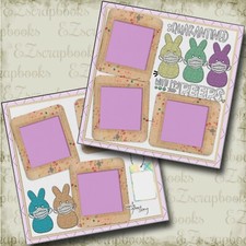 Quarantined With My Peeps - Easter - 2 Premade Scrapbook Pages - EZ Layout 4782