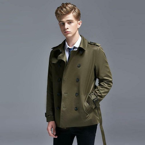 Korean Men's Double Breasted Lapel Slim 
