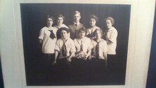 RARE 1912 AUGUSTANA COLLEGE WOMEN'S BASKETBALL CHAMPIONS PHOTO - NAMES LISTED