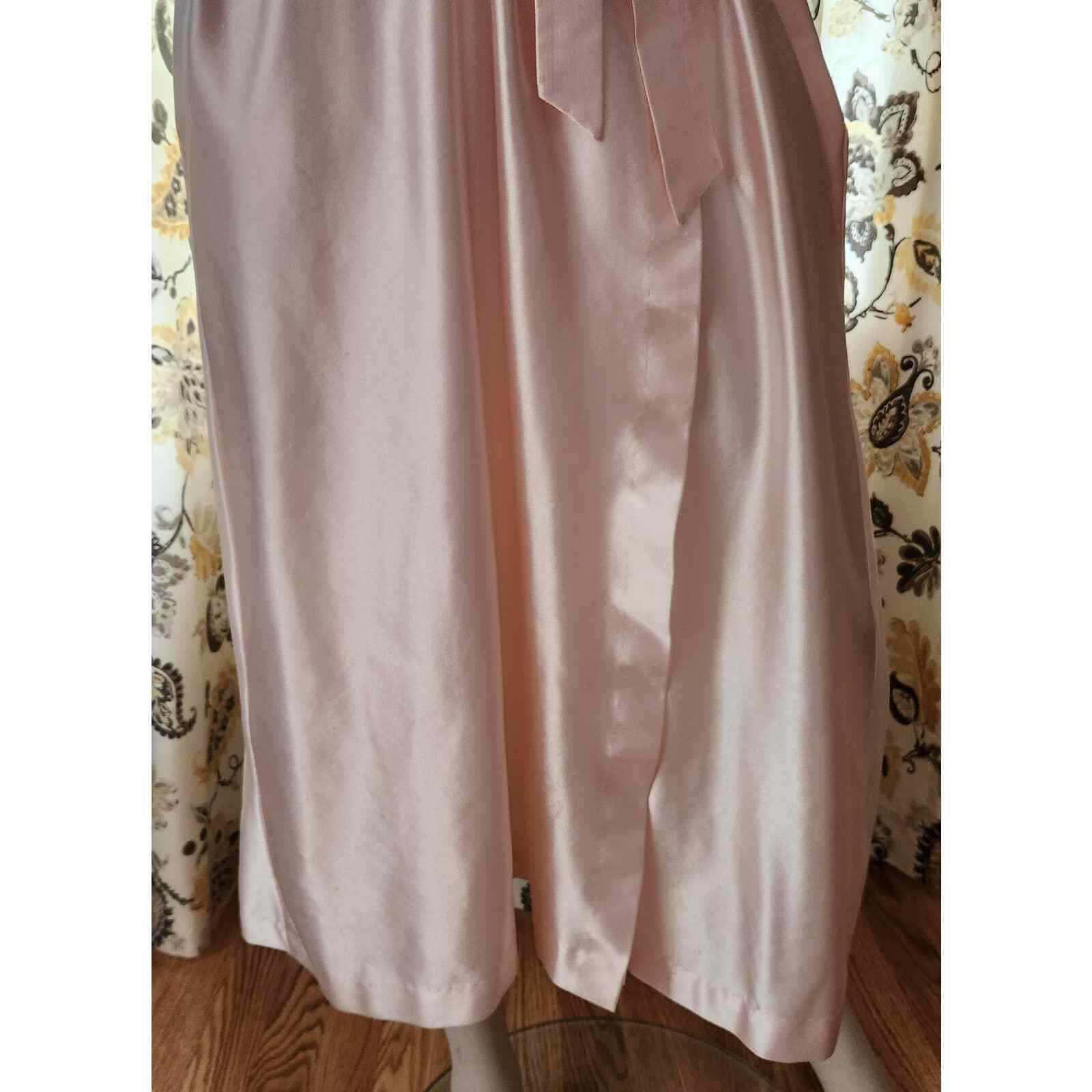 Vtg JCPenney Misses Robe Pink Long Length Short Sleeves Beth Michaels Ruffles eBay