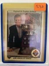 1990-91 Upper Deck Wayne Gretzky 205 Award Win Hockey Card Los Angeles Kings HOF