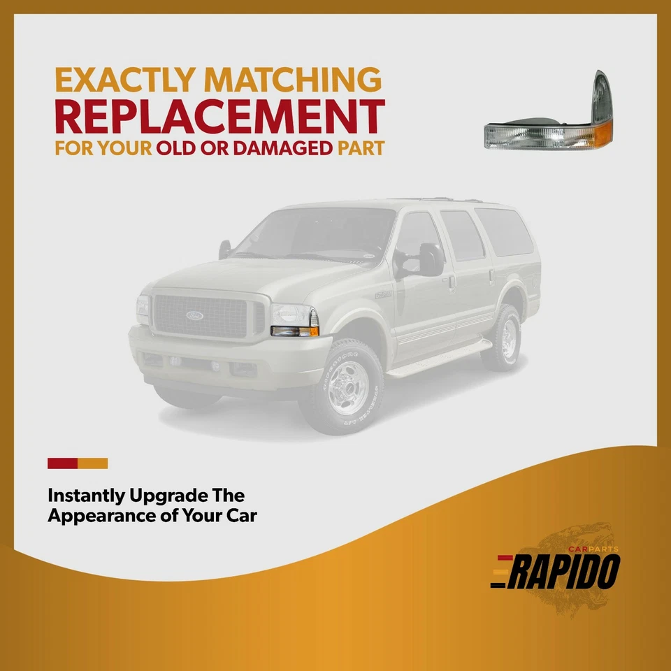 Parking Signal Light Driver Side For 99-2001 Ford F250 F350 F450 F550 Super Duty Foto 3 de 4