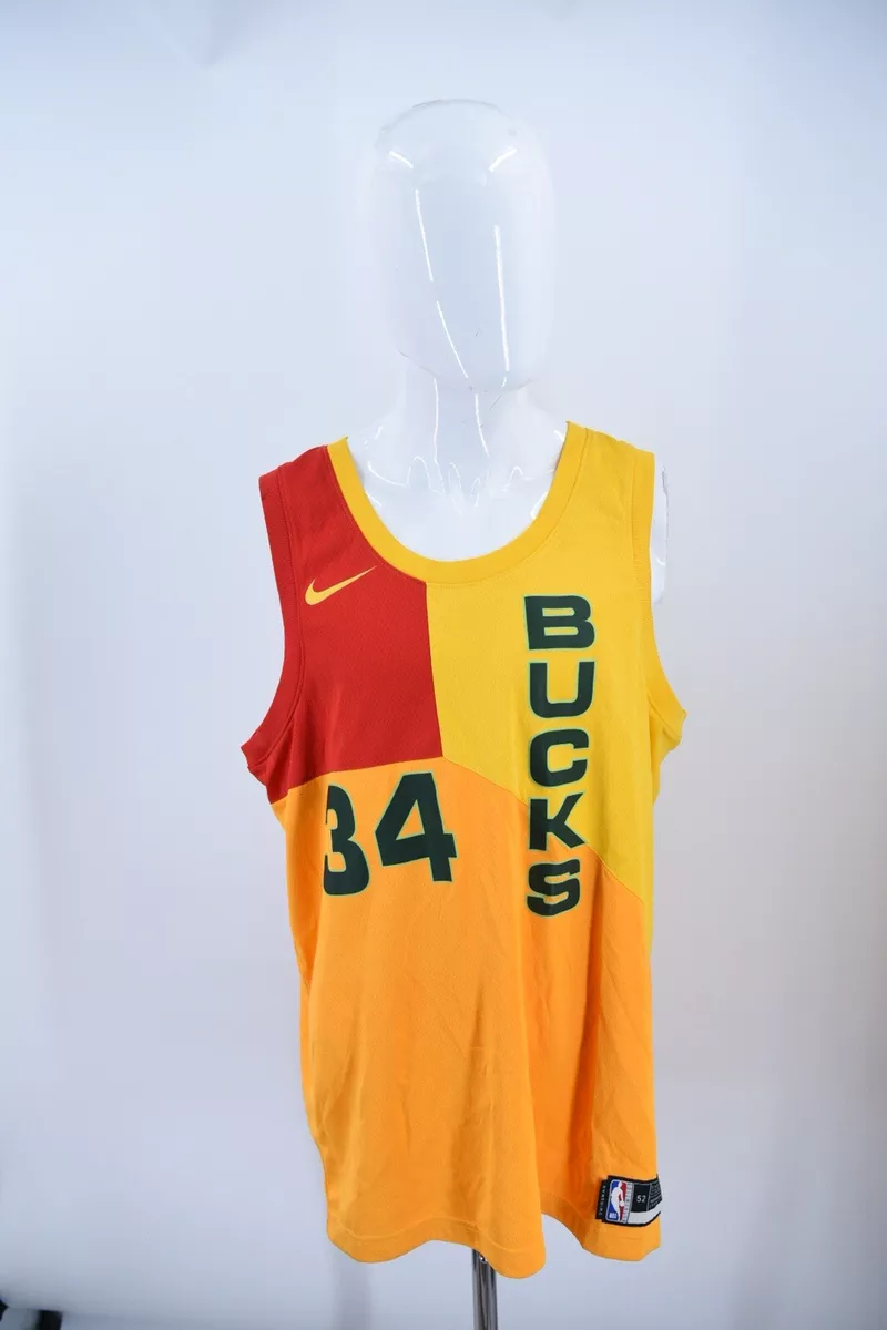 Men's Nike Giannis Antetokounmpo Yellow Milwaukee Bucks City Edition Swingman Jersey