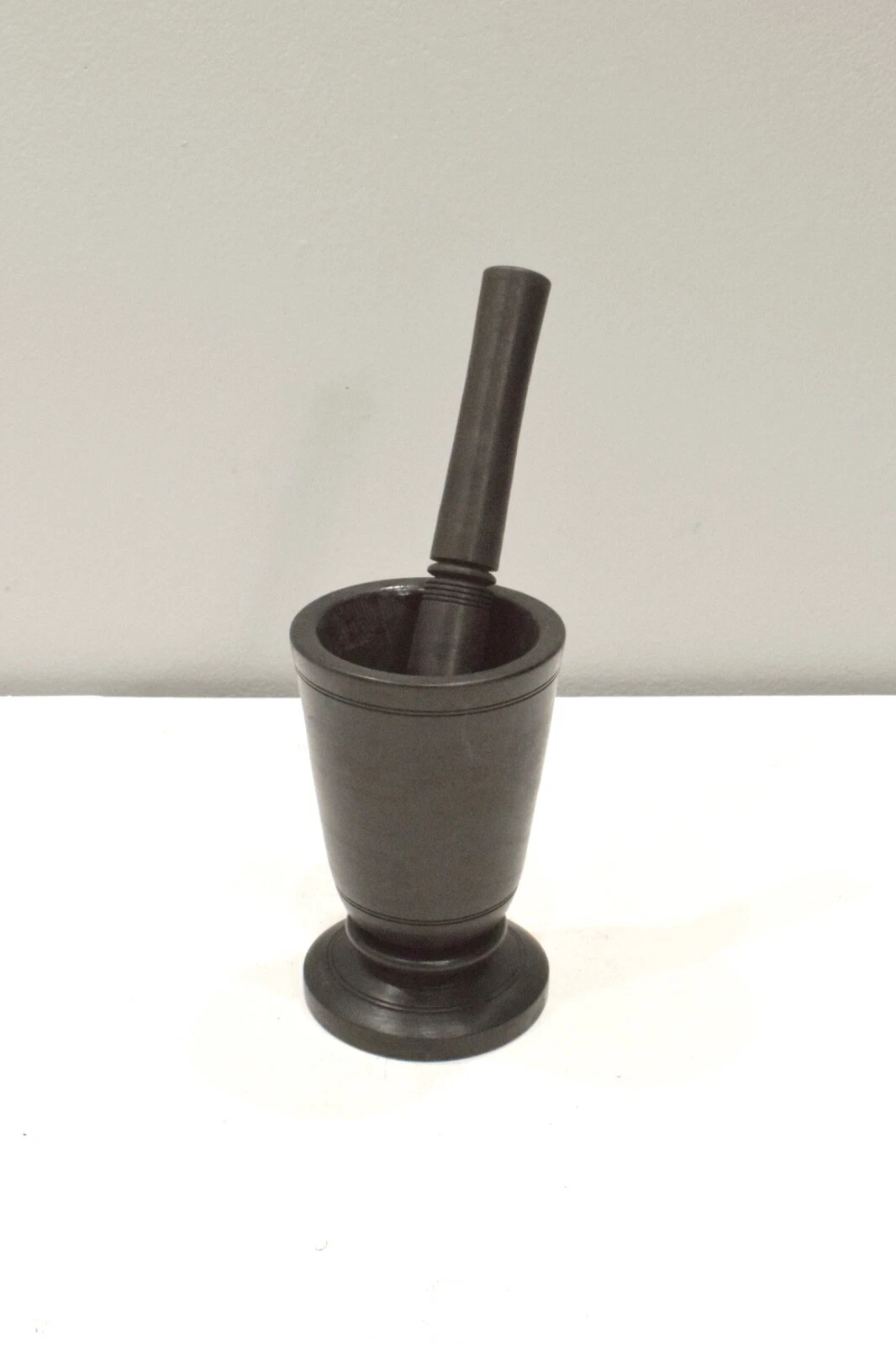 Mortar Pestle African Ebony Wood Spice Grinder Tanzania