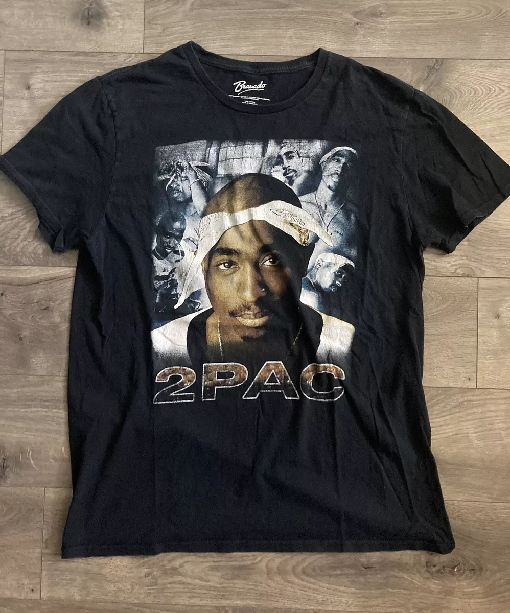 TUPAC SHAKUR T SHIRT Bravado RAP Hip Hop Women s Large Rap Tee Retro 2pac