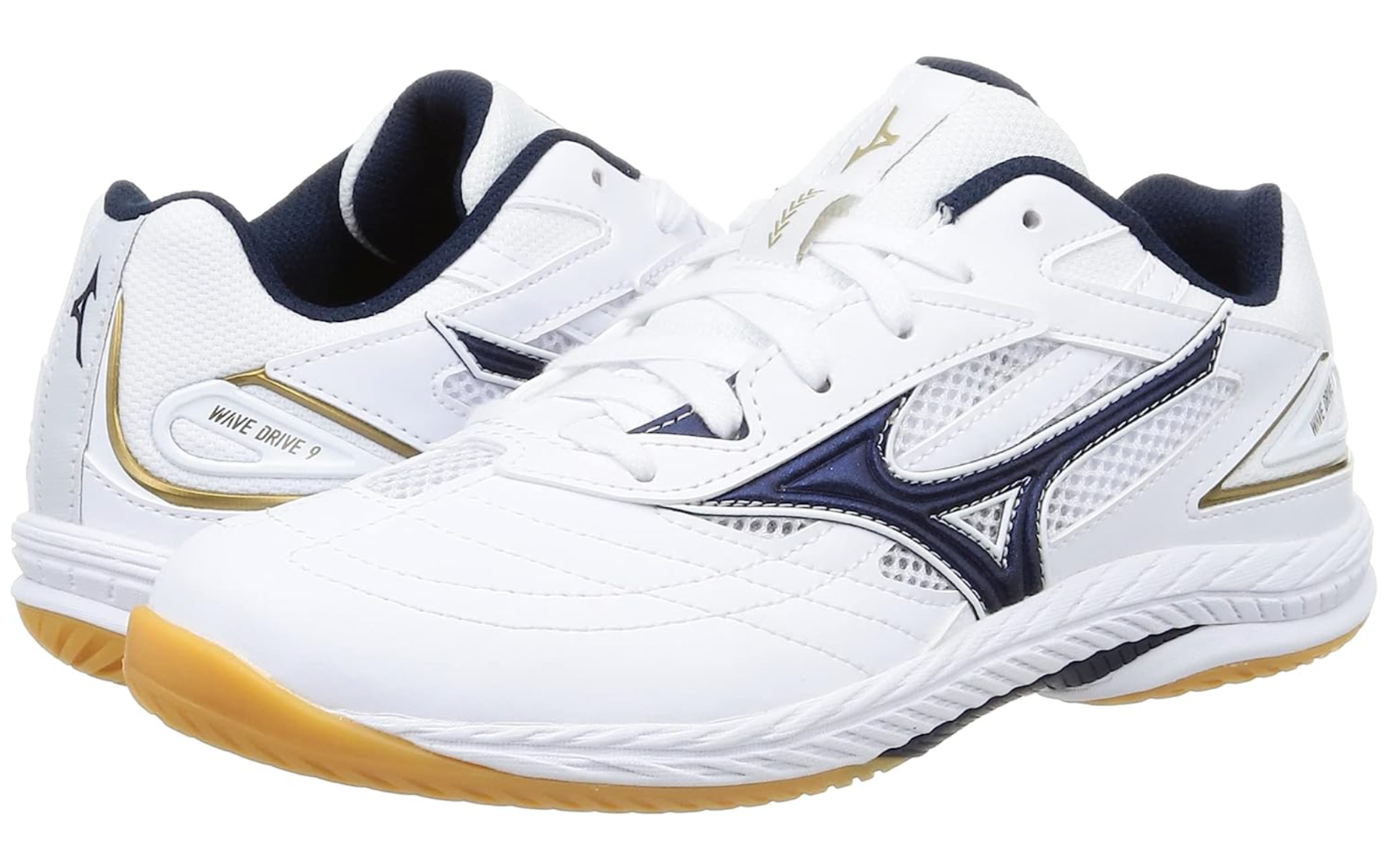 MIZUNO Table Tennis Shoes WAVE DRIVE 9 White/Navy/Gold 81GA2205 14 US8