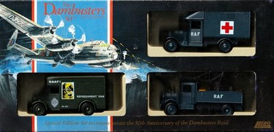 SET 3 LLEDO DAYS GONE ''THE DAMBUSTERS 50TH ANNIVERSARY #1'' SPECIAL DIECAST (NIB)