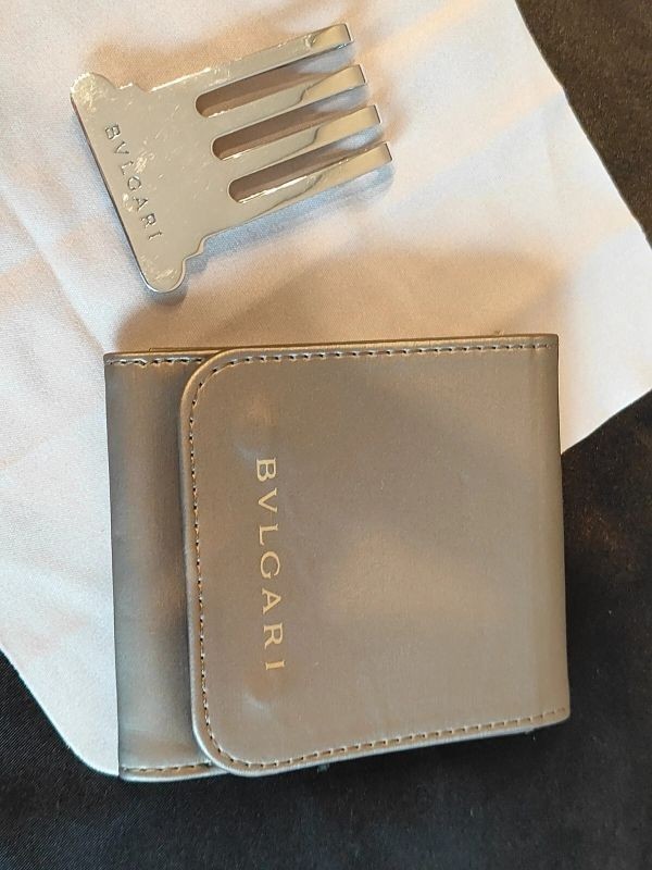 BVLGARI Money Bill Clip silver Wallet Accessory Authentic SV925