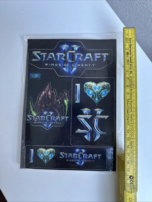 StarCraft II Wings of Liberty Rare Promo Sticker Set Blizzard Aufkleber Sealed