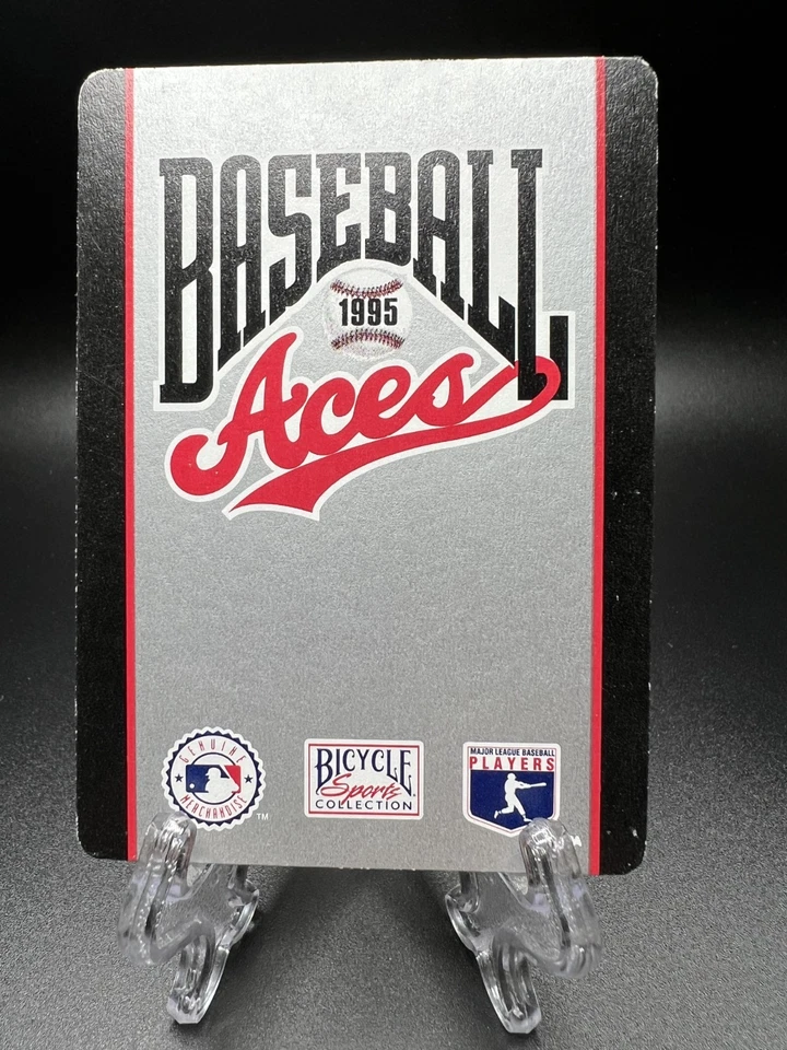 1995 Bicycle Baseball Aces Playing Cards - Wade Boggs #8 - Image 2 of 2