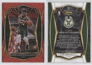 2020-21 Panini Select Premier Level Red Wave Prizm Giannis Antetokounmpo #117