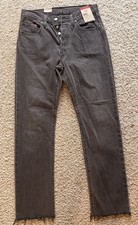 Women  s Levi  s 501 Grey Denim Jeans Size 27x30 NWT