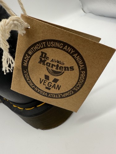 Dr. Martens Vegan 2976 Stivali Chelsea Nero Uomo Tg 8 Donna 9 - Foto 6 di 11
