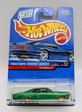 Hot Wheels 1999 Pinstripe Power Series #3/4 '65 Impala Green Gold Lace #955