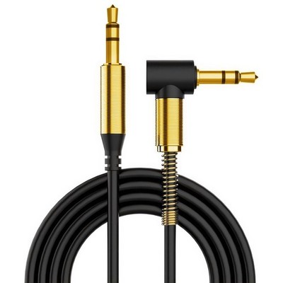 Aux Cord 6.6ft/2M, Right Angle Gold Plated 3.5mm Audio Cable, Hi-Fi Sound Male