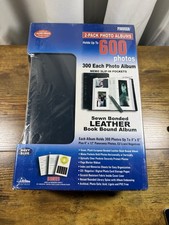 2 Pioneer Photo Album Black Leather Bonded Holds 300 4x6 Photos Each Sealed