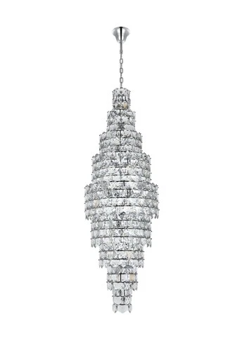 Elegant Lighting Adaline 30" Chandelier in Chrome - Picture 7 of 8
