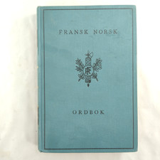 Fransk Norsk Ordbok - Vintage Dictionary - Oslo 1976 - VINTAGE Norwegian Book