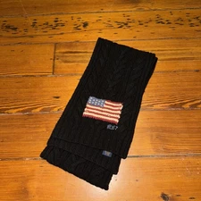 Polo Ralph Lauren Lambswool Cable Knit Scarf Flag Americana RL67 8X66