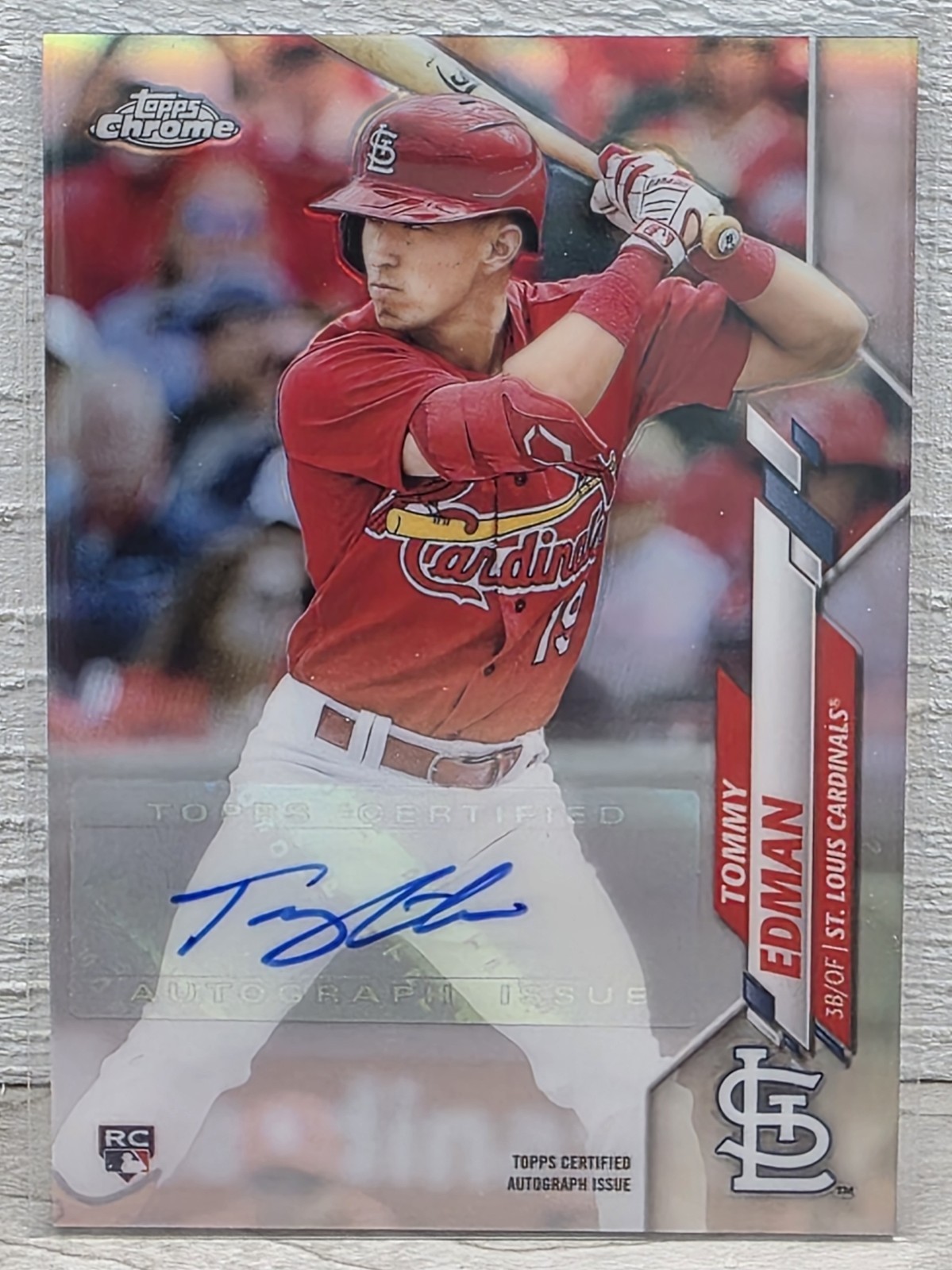 2020 Topps Chrome Update Tommy Edman Rookie Auto Cardinals Dodgers